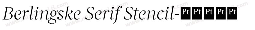 Berlingske Serif Stencil字体转换